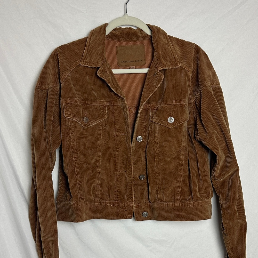 American Eagle Tan Corduroy Jacket Size Small